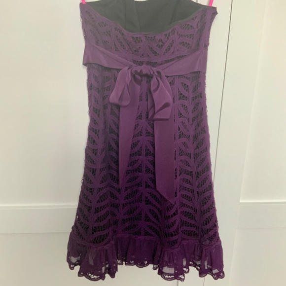 Prom! Betsey Johnson Silk Strapless Dress with Bow in Back. - Picture 8 of 8